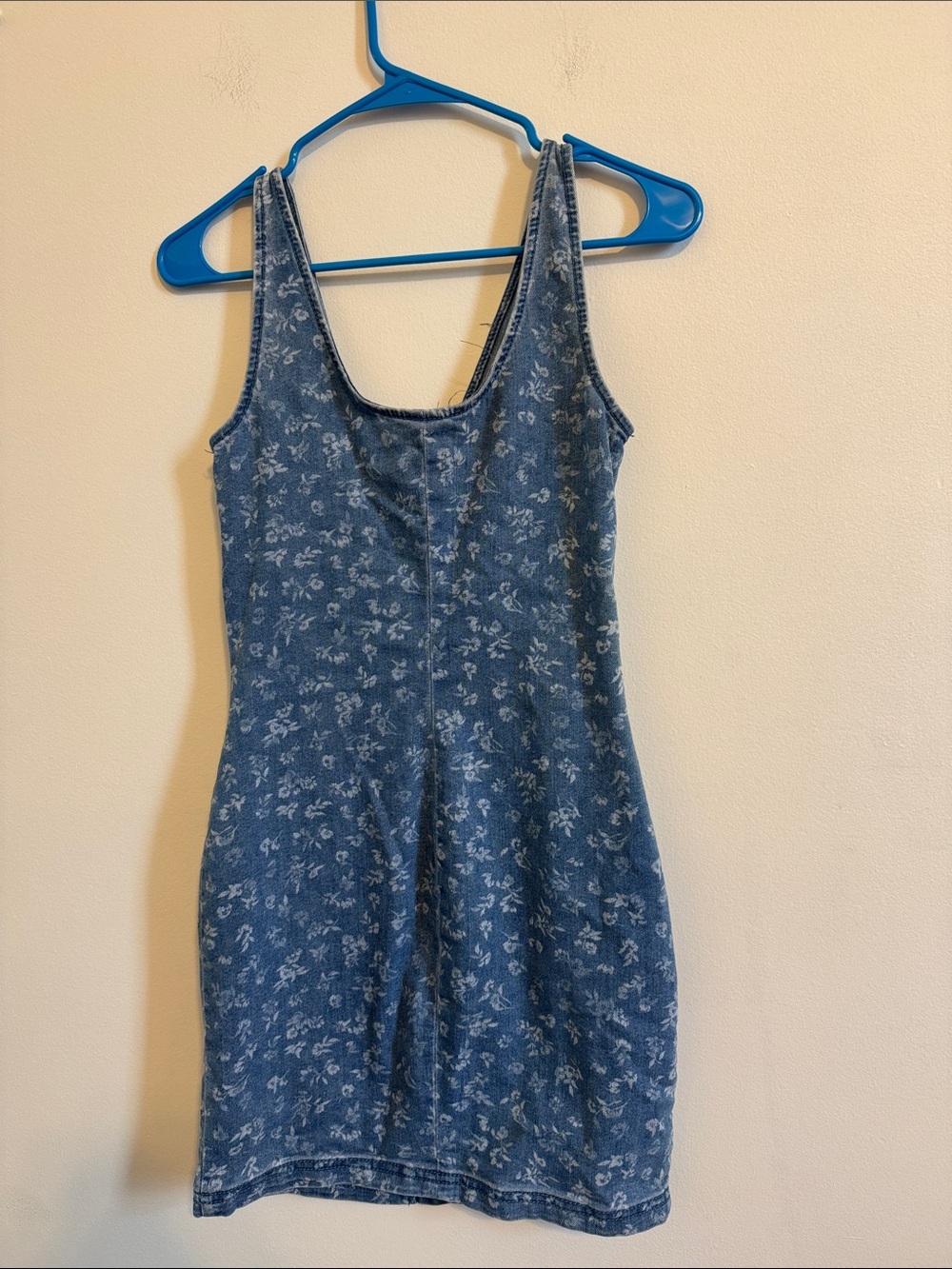 No Boundaries Blue Floral Zip-Front Mini Dress - Picture 2 of 3